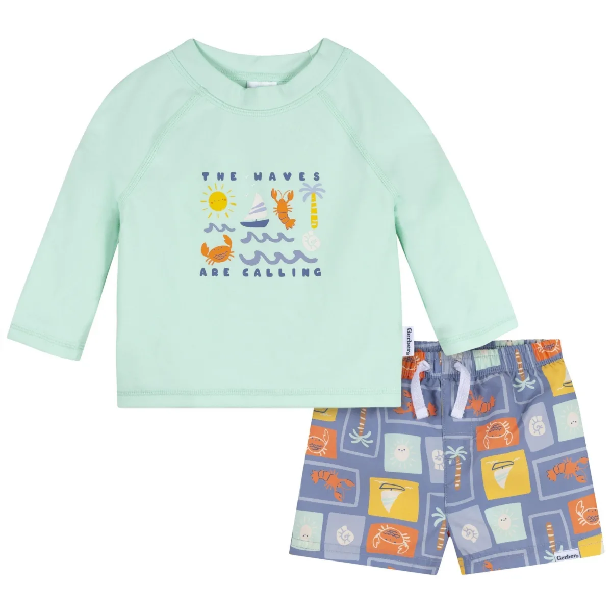 2-Piece Rashguard and Trunks Set by Gerber