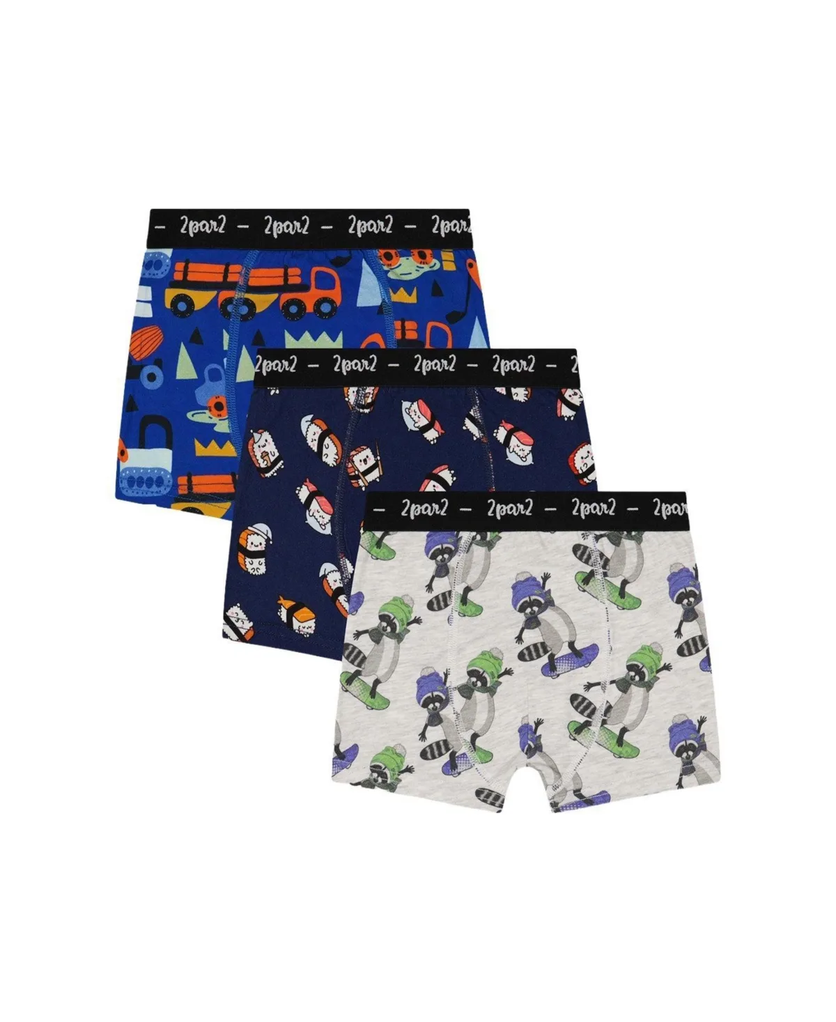 Boxer Pack of 3 Animal Prints by Deux Par Deux