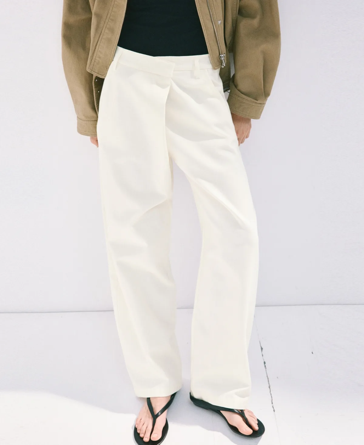 Asymmetrical Cotton Pants by Mango