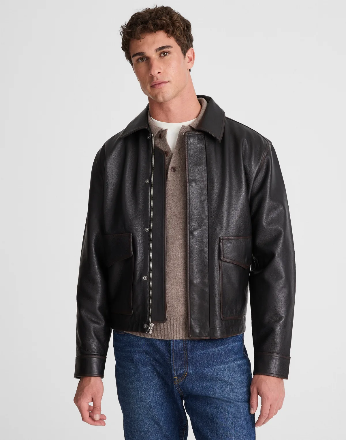 Leather Flight Jacket by MW