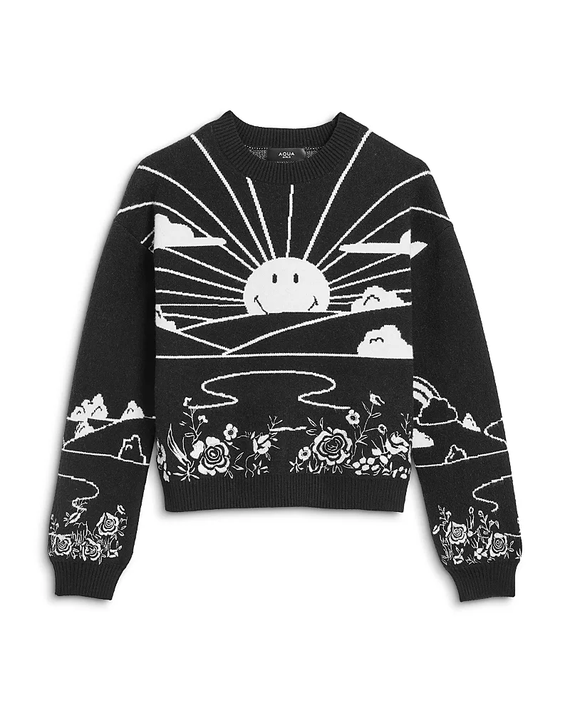 Smile Sunset Landscape Sweater by AQUA