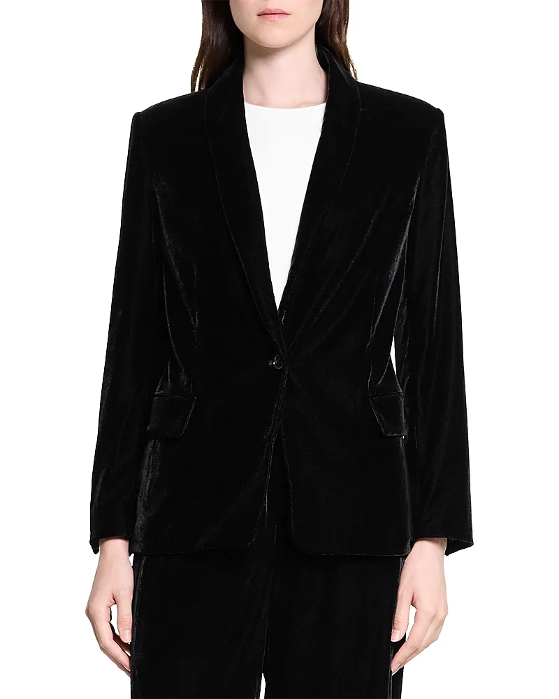 Velvet Shawl Collar Blazer