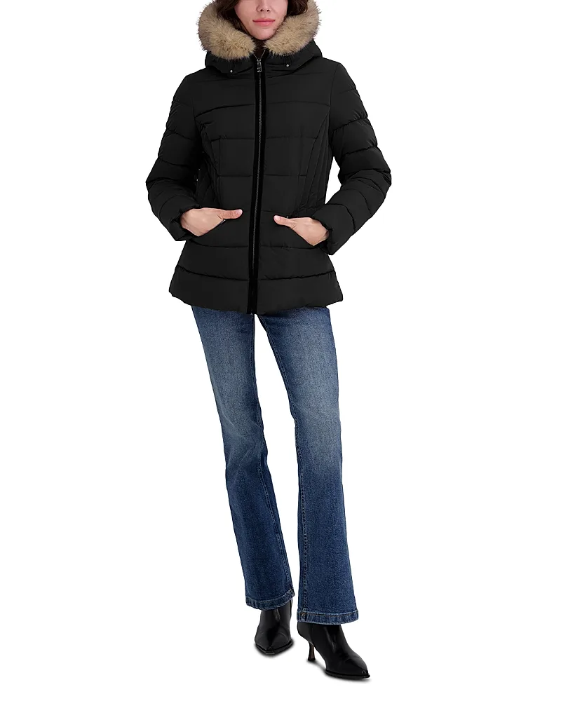 Nico Faux Fur Hooded Coat by Tahari