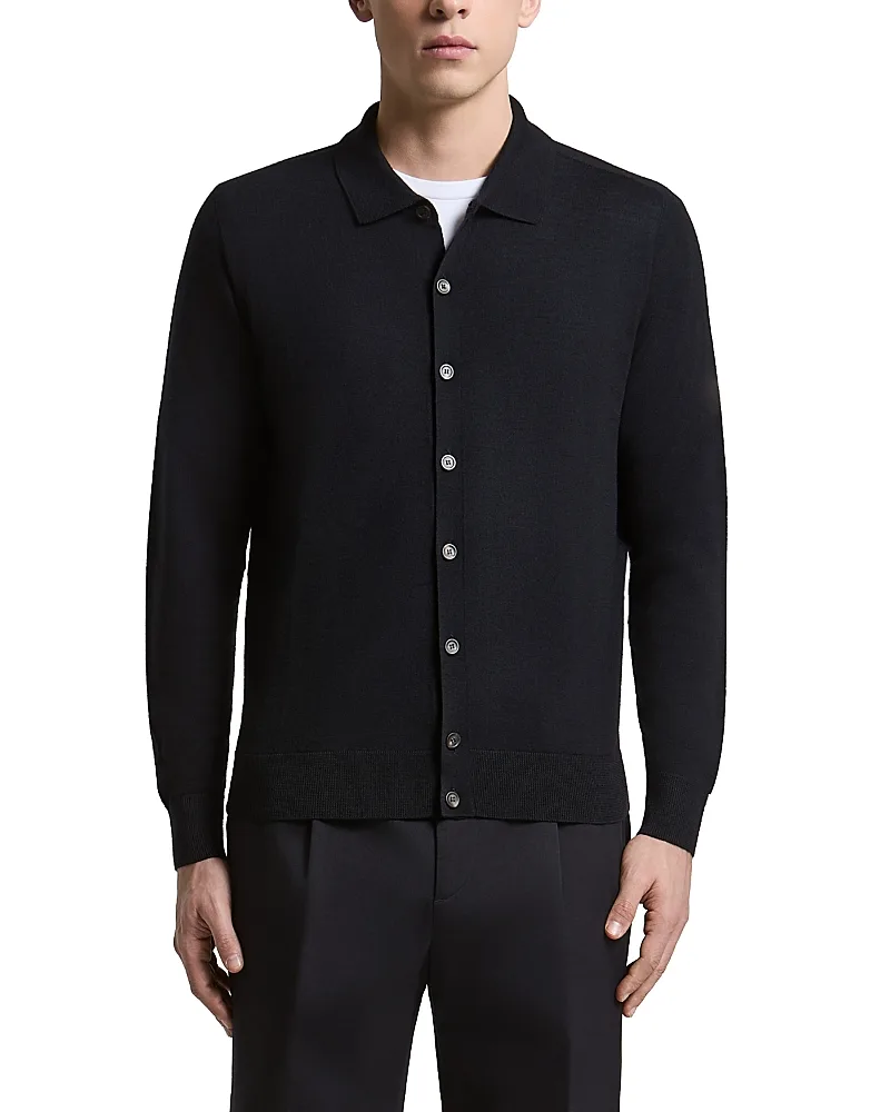 Wool Shirt Collar Sweater by Peserico