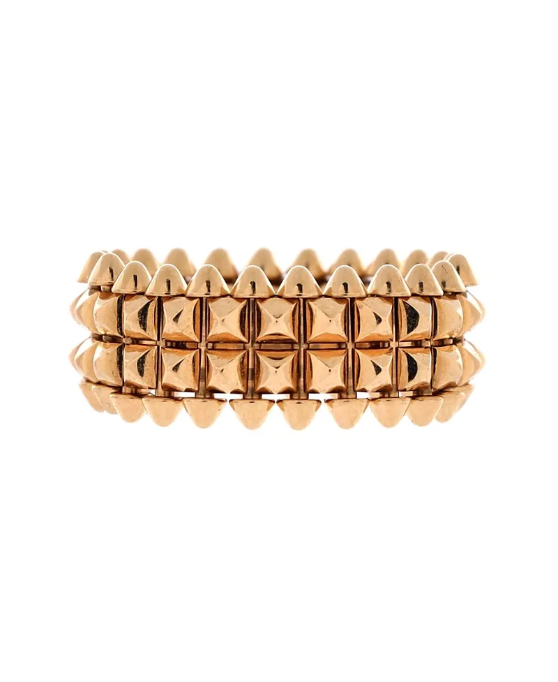 Pre-Owned Cartier Clash De Cartier 2 Row Ring 18K Rose Gold by Cartier's