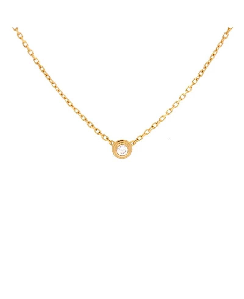 Pre-Owned Cartier Xs Cartier DAmour Pendant Necklace 18K Gold and Diamond, 16" by Cartier's