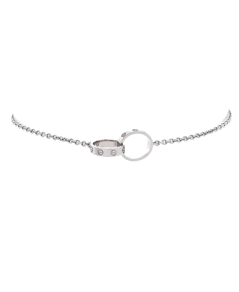 Pre-Owned Cartier Love Interlocking Bracelet 18K White Gold