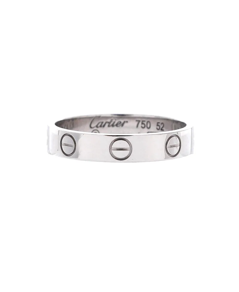 Pre-Owned Cartier Love Wedding Band Ring 18K White Gold by Cartier's