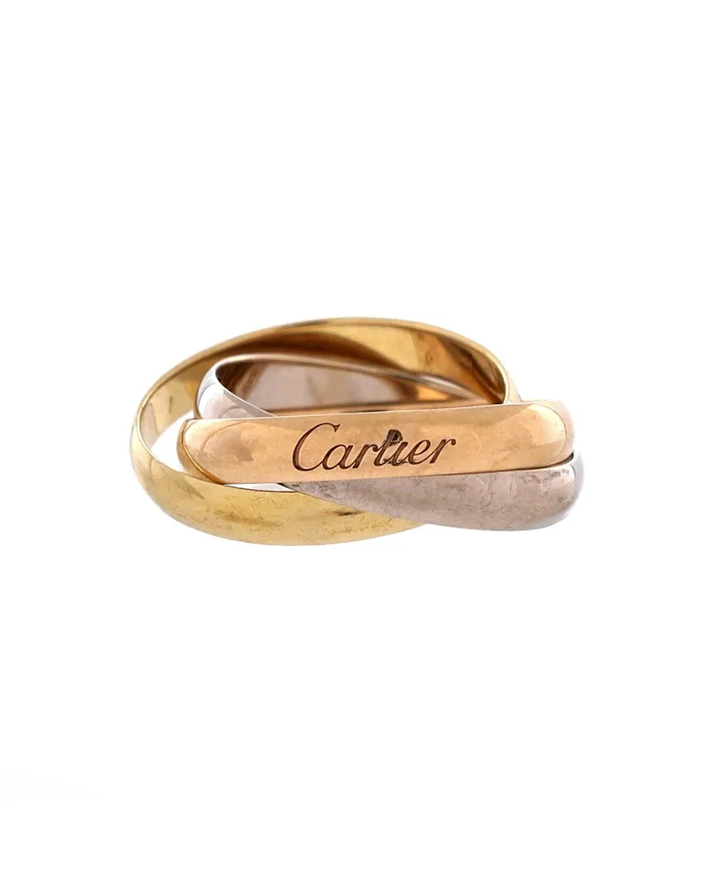 Pre-Owned Cartier Small Trinity Ring 18K Tricolor Gold by Cartier's
