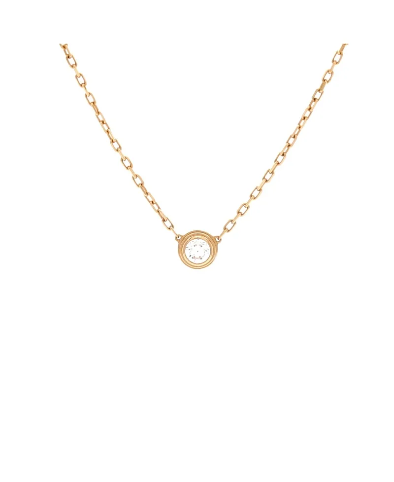 Pre-Owned Cartier Large Cartier DAmour Pendant Necklace 18K Gold with Diamond, 16.25" by Cartier's