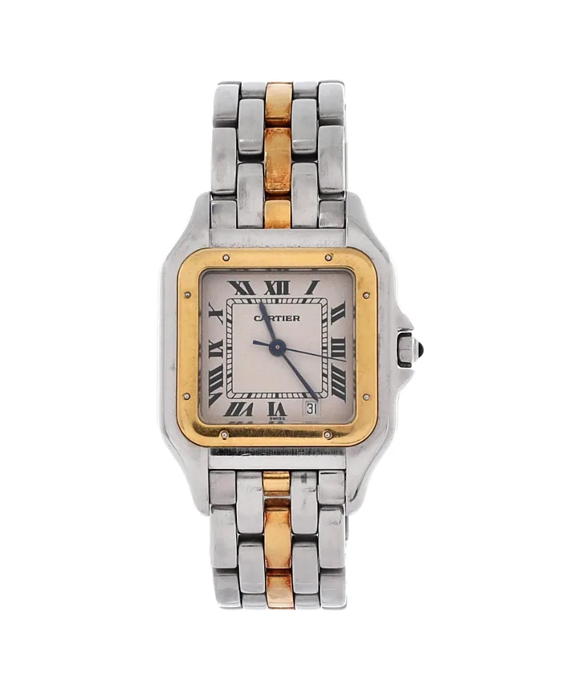 Pre-Owned Cartier Vintage Panthere De Cartier Quartz Watch in Stainless Steel and Gold 27mm by Cartier's