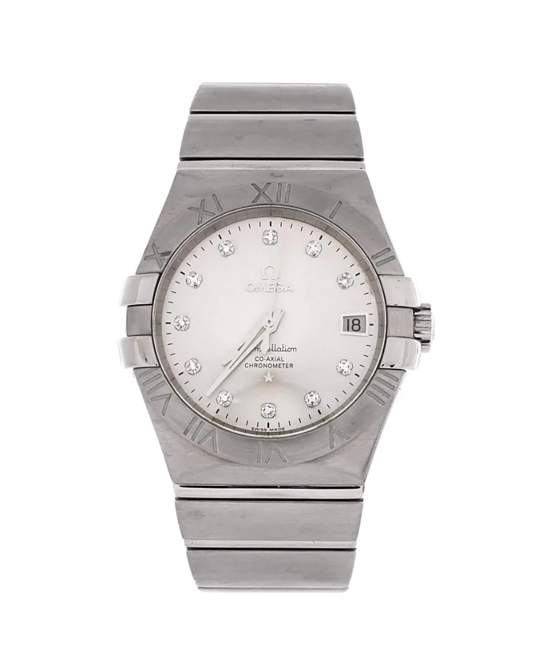 Pre-Owned Omega Constellation Co-Axial Chronometer Automatic Watch in Stainless Steel with Diamond Markers 35mm by Omega