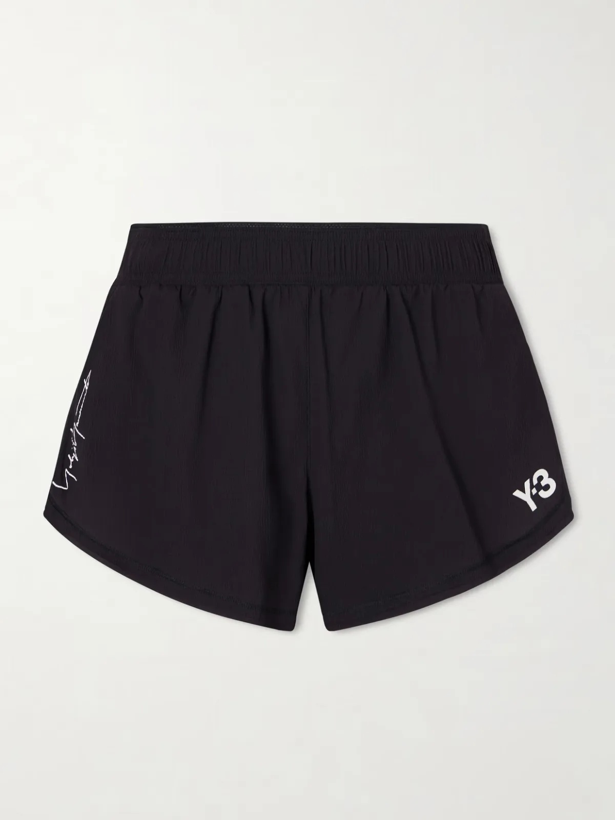 - + Y-3 Printed Crinkled-shell Shorts -