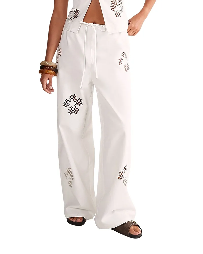 Floral Cutwork Cargo Pants Co-Ord by Nasty Gal