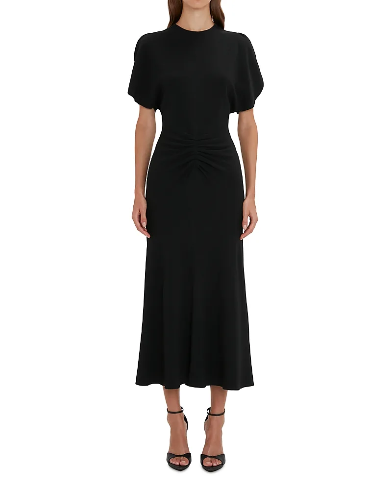 Petal Sleeve Midi Dress