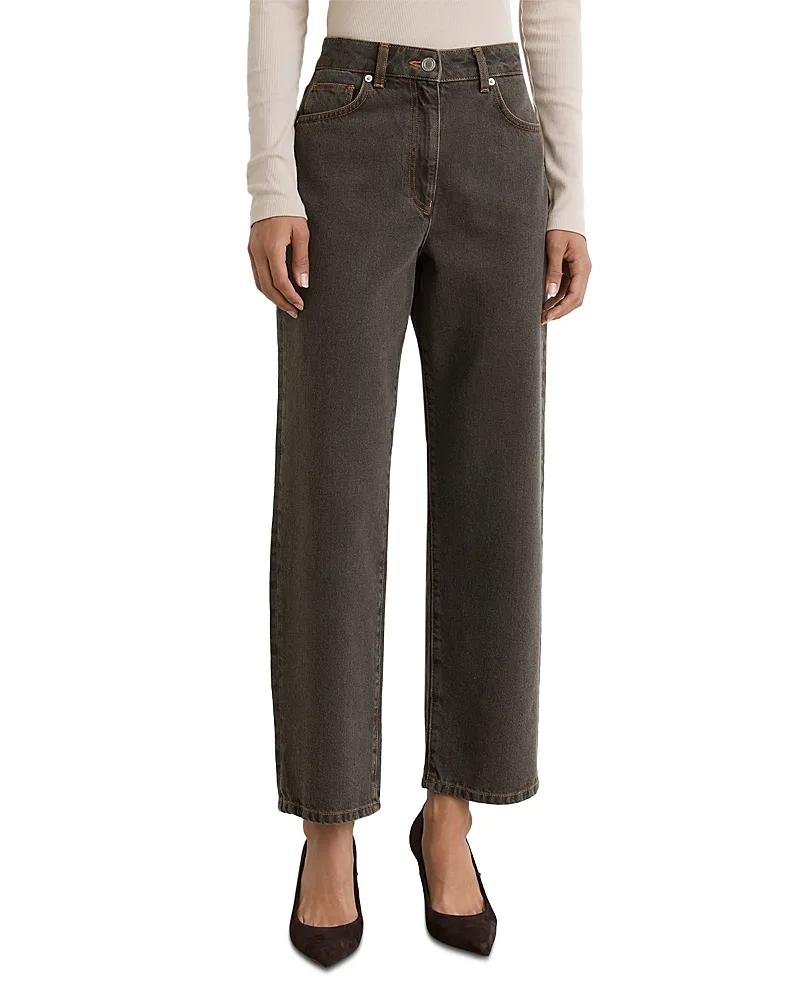 Selin High Rise Straight Jeans by Reiss