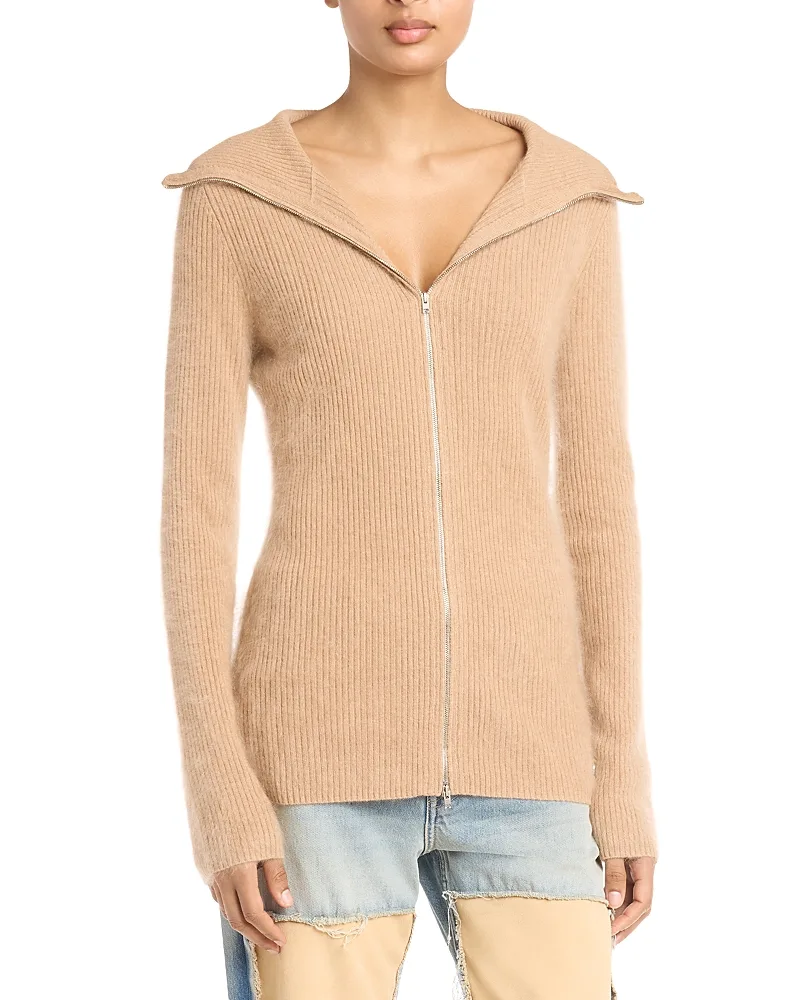 Zip Front Cashmere Sweater by Acne Studios