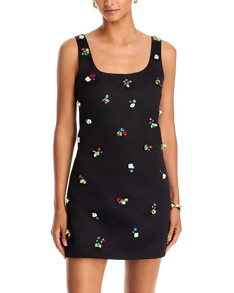 3D Embellished Mini Dress by AQUA