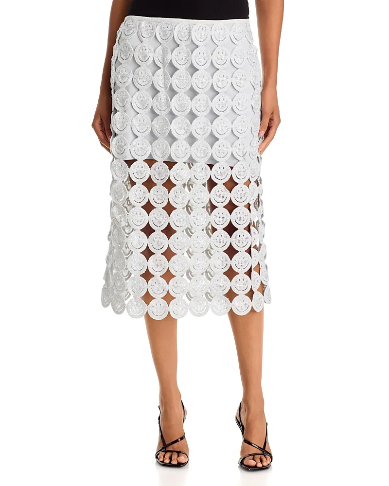 Smiley Crocheted Midi Skirt by AQUA