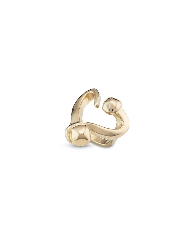 Gold-Plated Open Ring with a Nailed Heart Design by Unode50