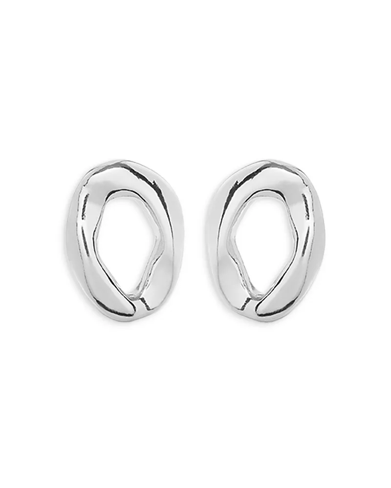Sculpted Link Hoop Earrings by Unode50