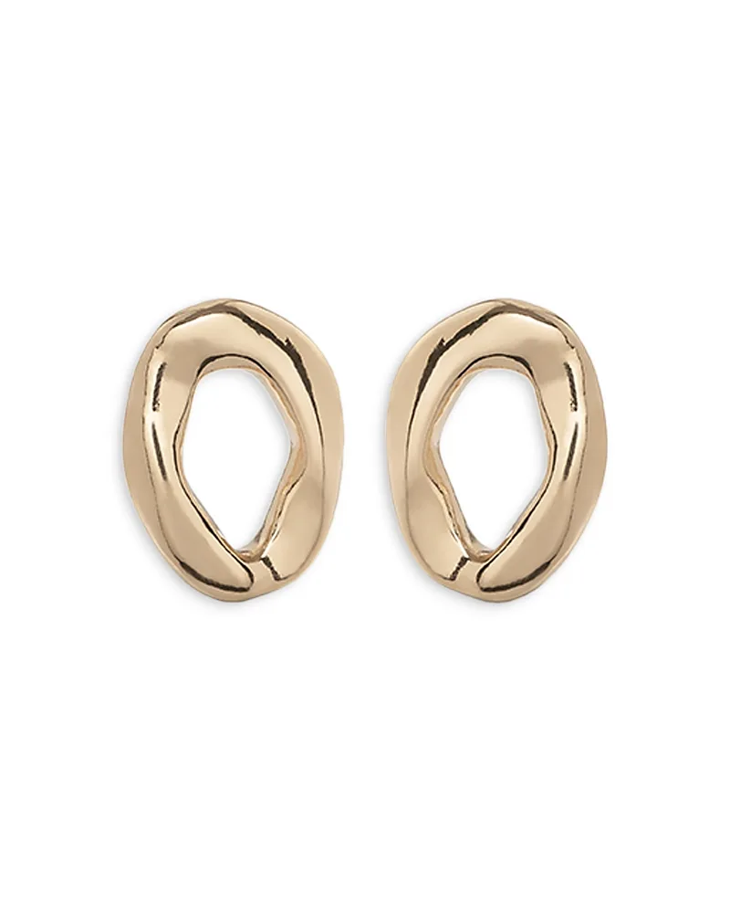 Sculpted Link Hoop Earrings