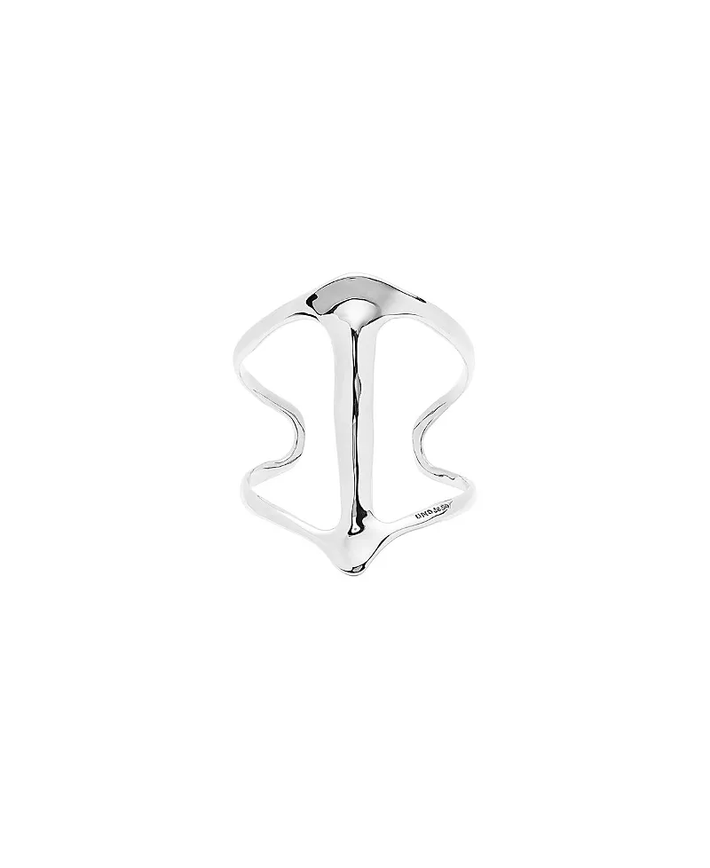 Sterling Silver Plated Rigid Bracelet Manta Ray Structure by Unode50