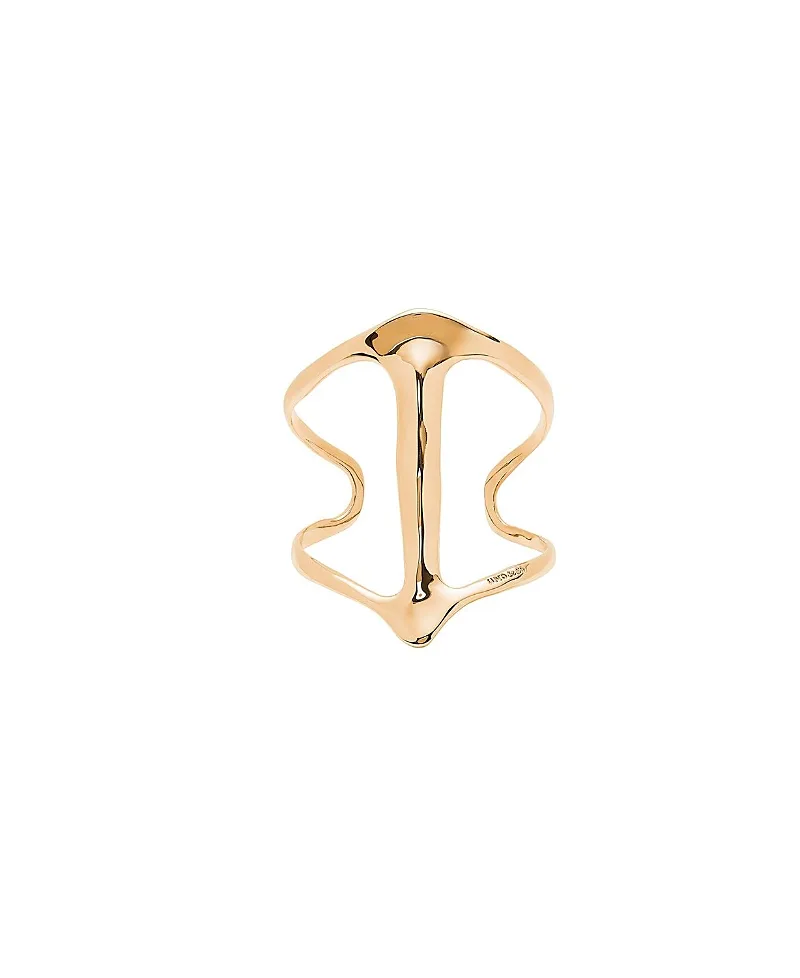 Gold-Plated Rigid Bracelet with Manta Ray Structure by Unode50