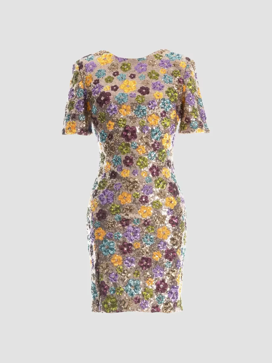 Maddox Floral Sequined Minidress by Dress the Population