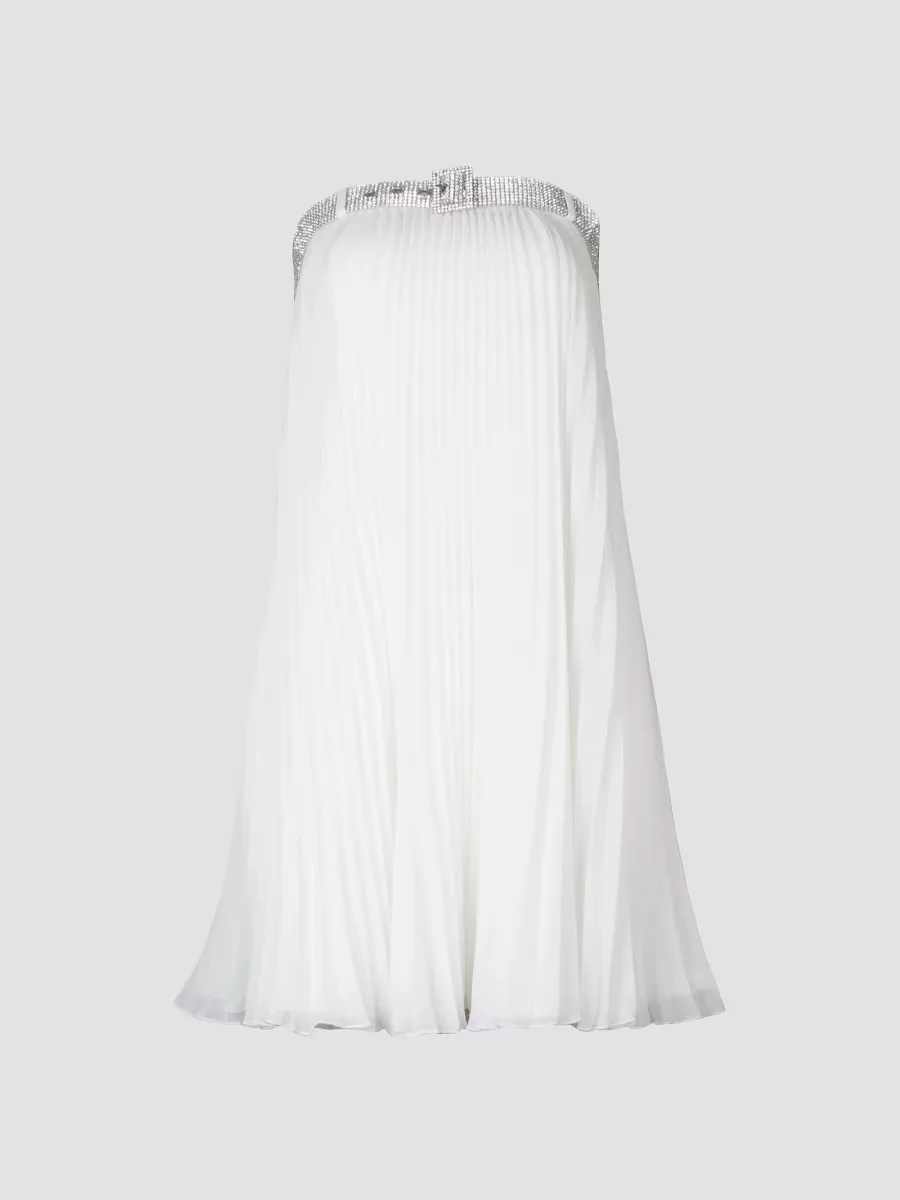 Sho by Tadashi Shoji Chiffon Pleated Strapless Minidress by Tadashi
