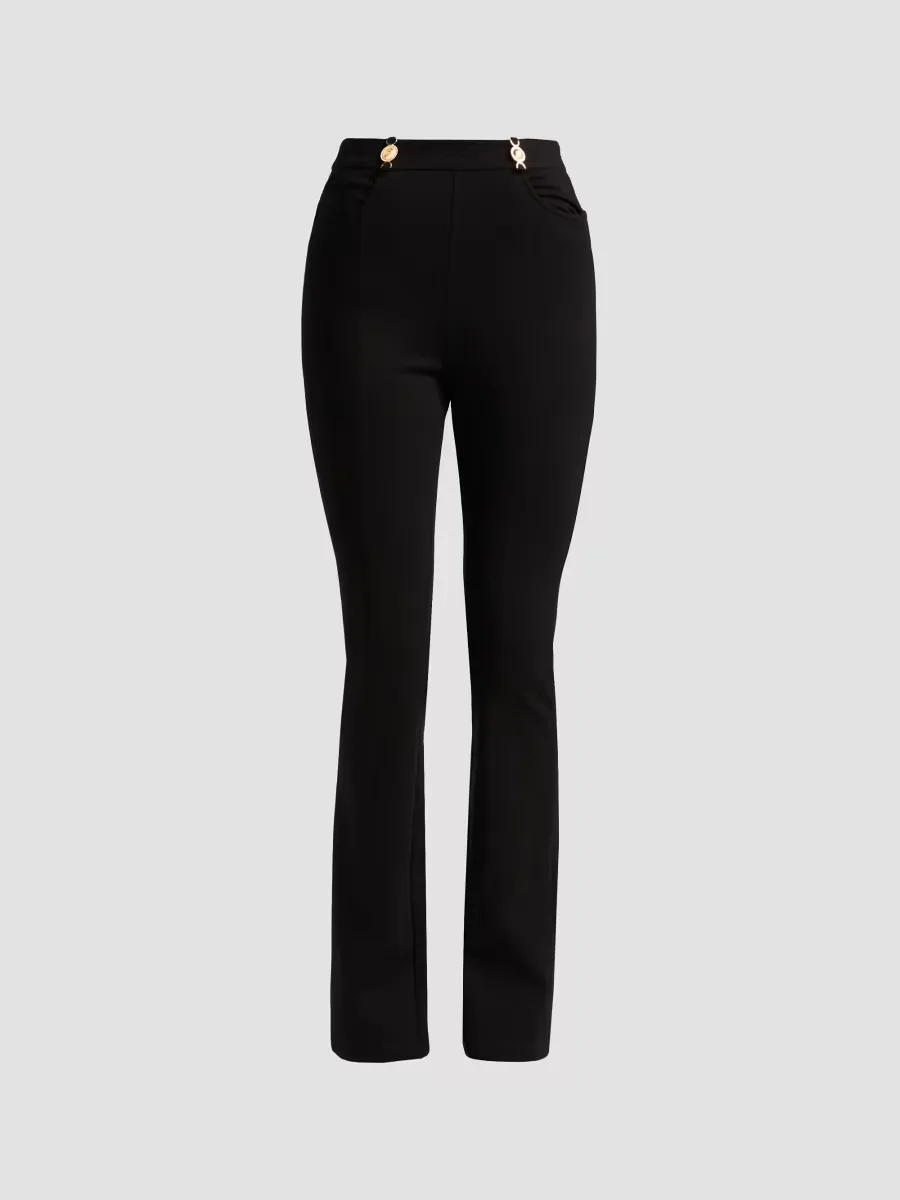 Devin High-Rise Stretch-Ponte Pants by Cinq  Sept