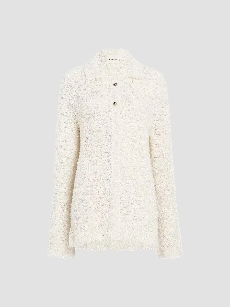 Jannae Boucle-Knit Cardigan by Khaite