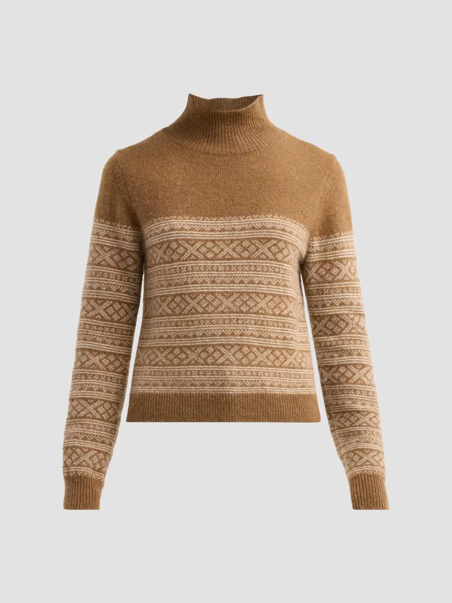 Fellini Fair-Isle Cashmere-Alpaca Sweater