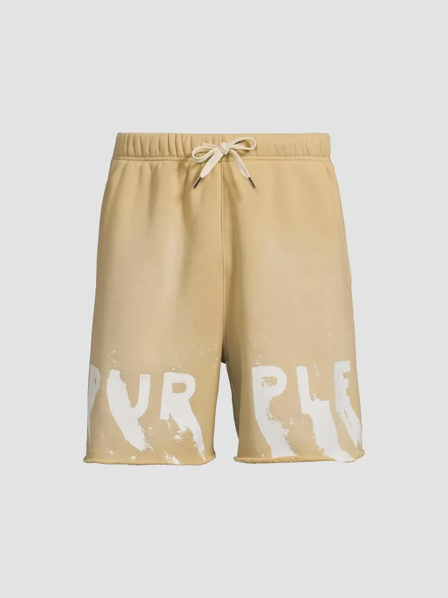 Logo Cotton Fleece Shorts by Purple Brand