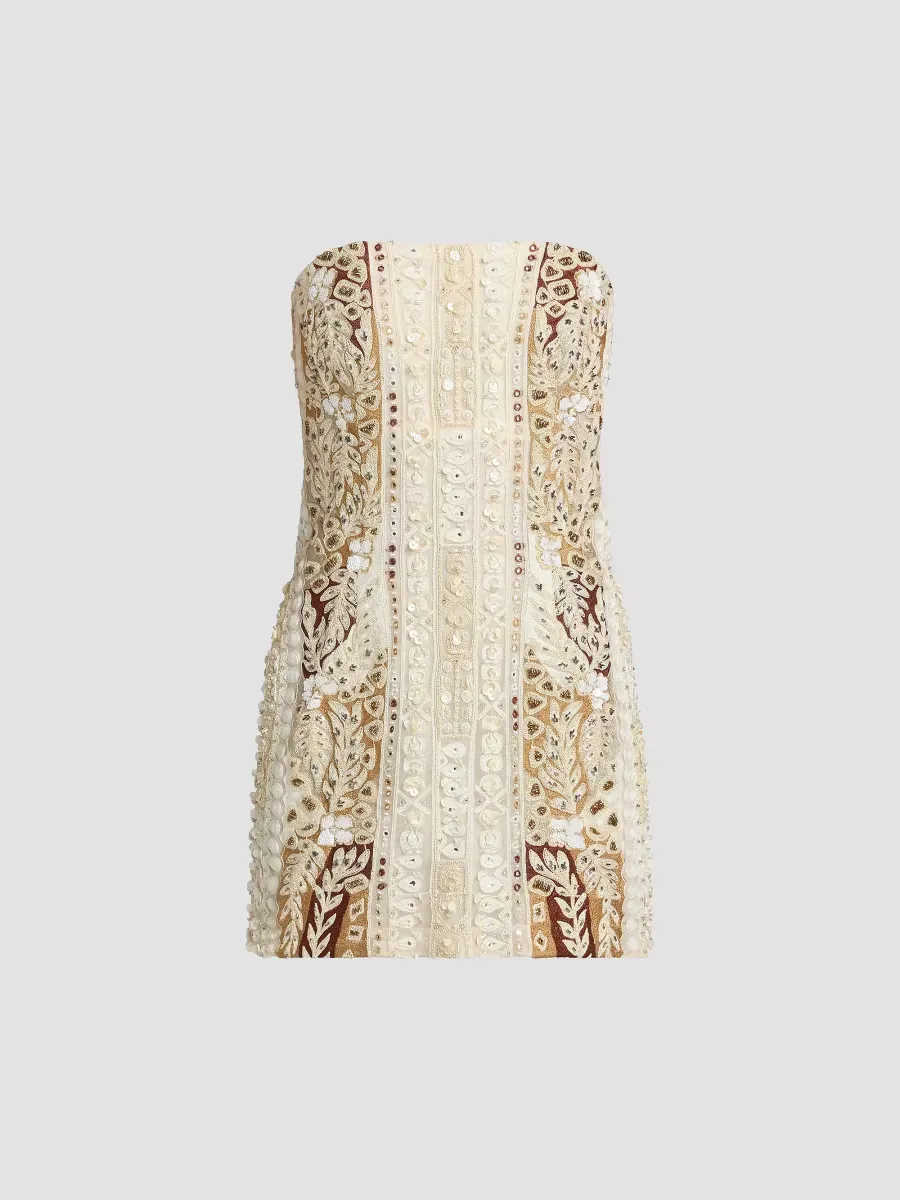 Doris Embellished Strapless Minidress by Ramy Brook