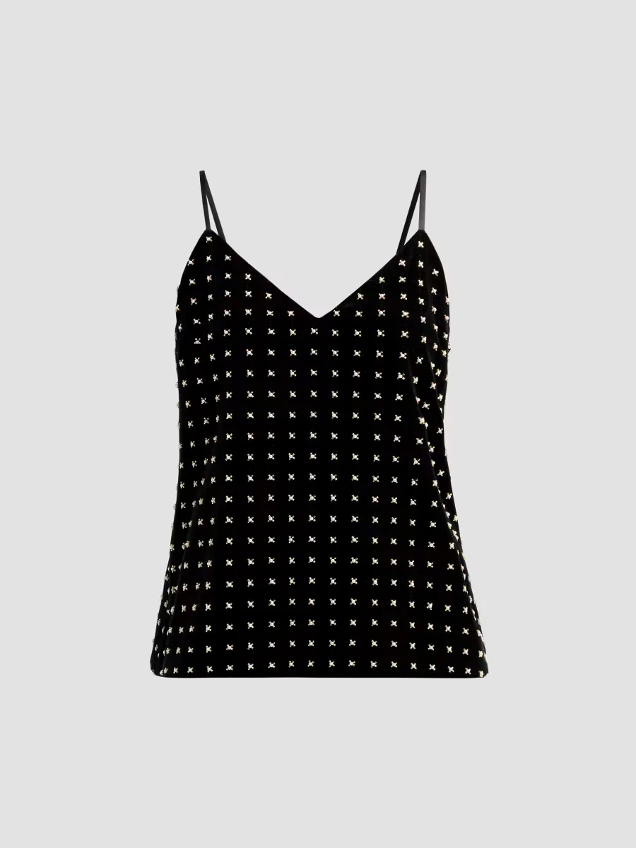 Bridgette Embellished V-Neck Camisole by Ramy Brook