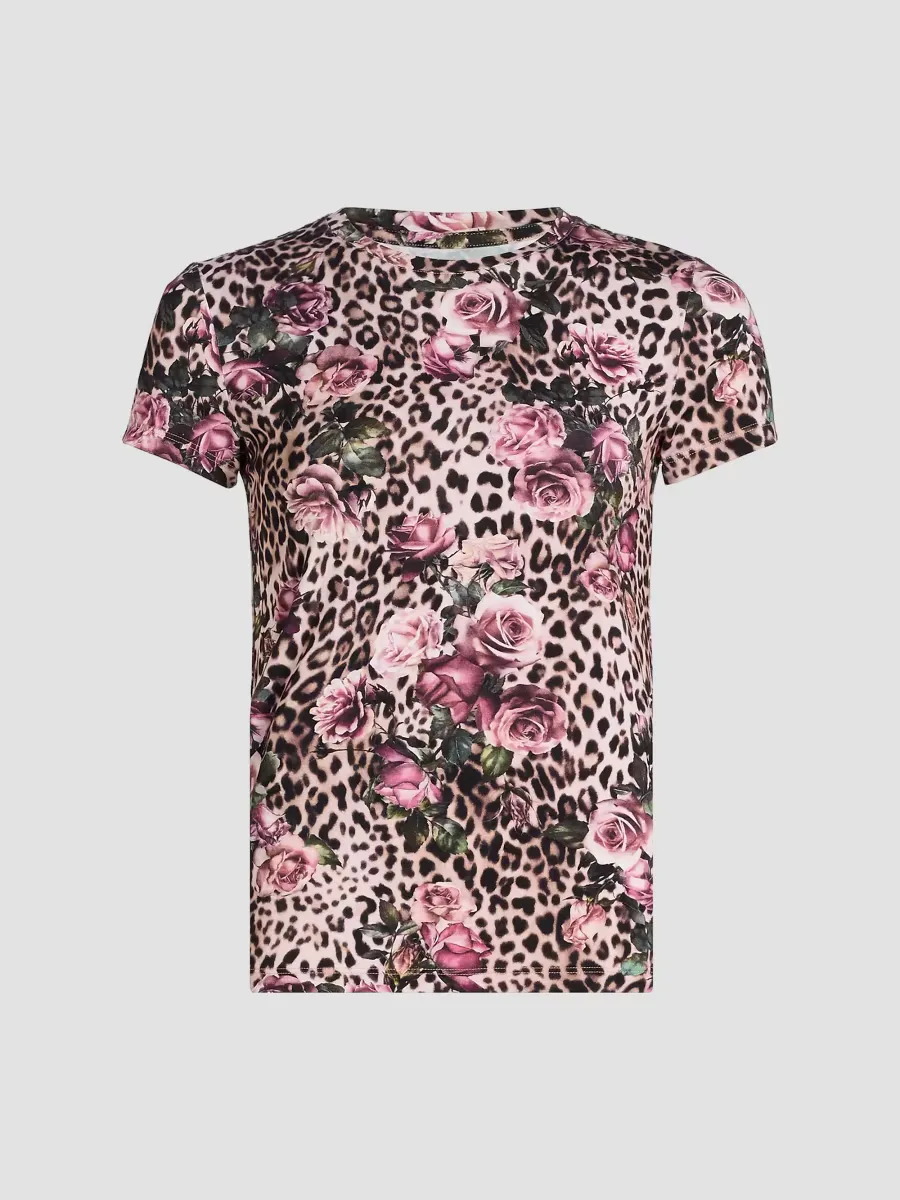 Ressi Floral & Leopard Print T-Shirt by L'AGENCE