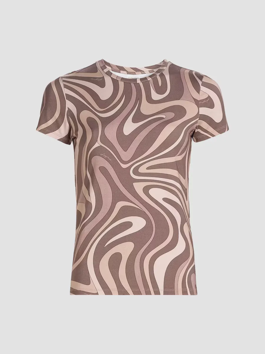 Ressi Sepia Swirl T-Shirt by L'AGENCE