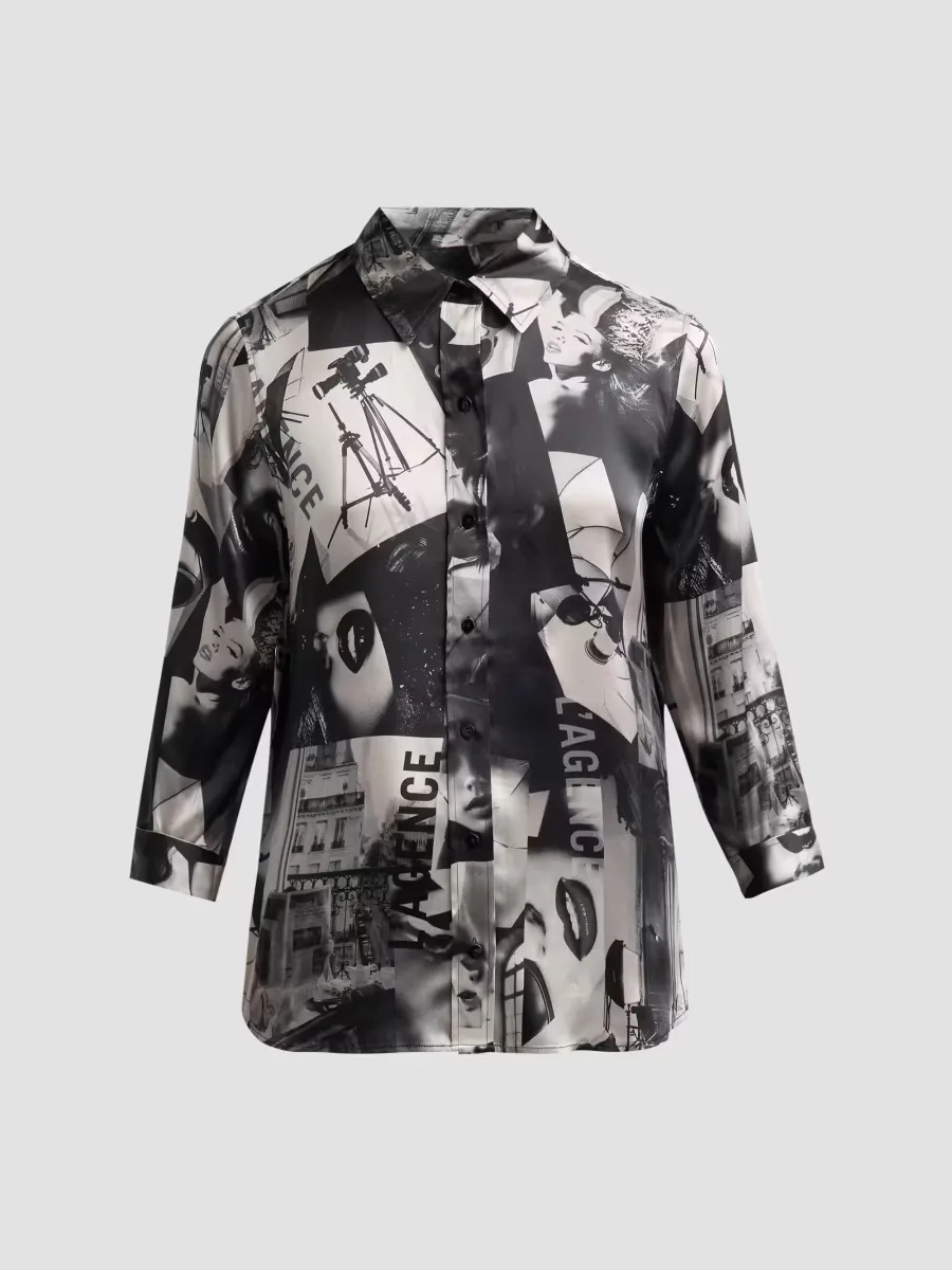 Dani Printed Silk Blouse by L'AGENCE