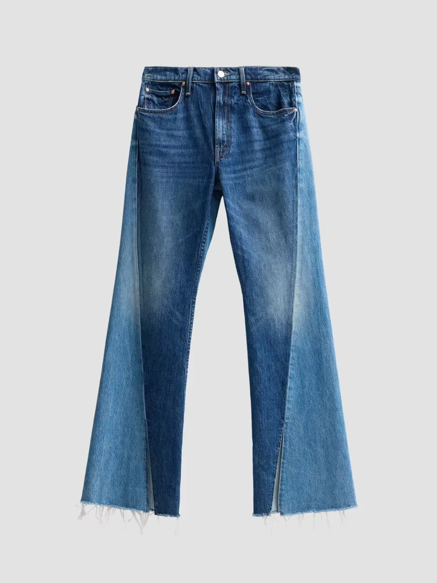 Bookie Slit Twist Heel Fray Jeans by MOTHER