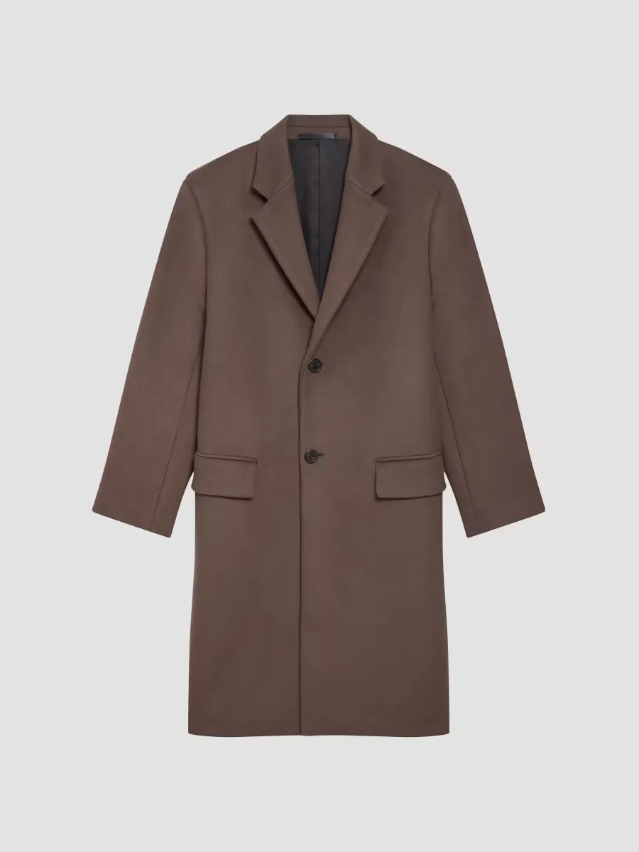 Plush Melton Longline Coat by Theory