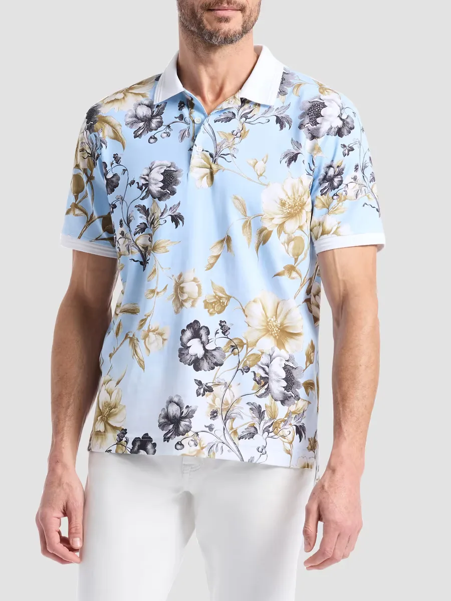 Milson Floral Cotton Polo Shirt by Robert Graham