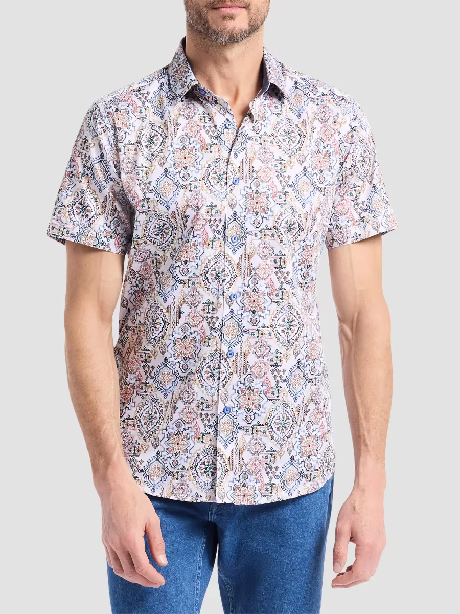 Pismo Medallion Short-Sleeve Shirt by Robert Graham