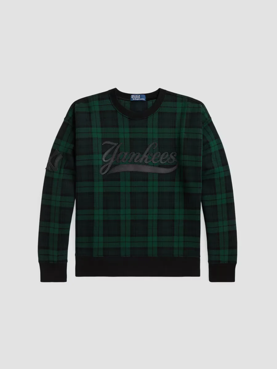 Polo Ralph Lauren x New York Yankees Plaid Cotton Sweatshirt by Polo Ralph Lauren