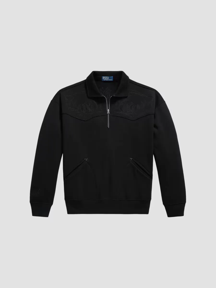 Drop Shoulder Cotton-Blend Sweatshirt by Polo Ralph Lauren