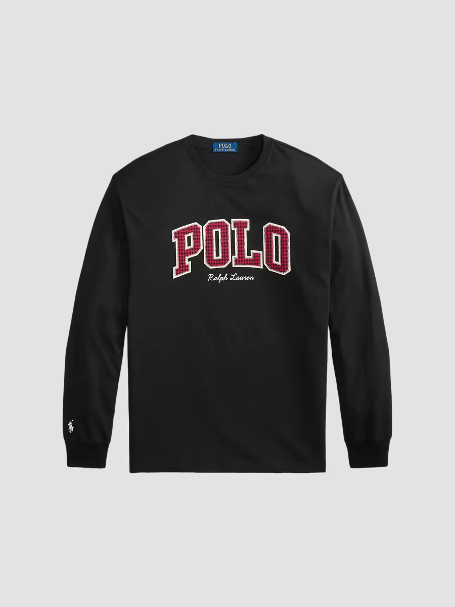 Plaid Logo Cotton Jersey T-Shirt by Polo Ralph Lauren