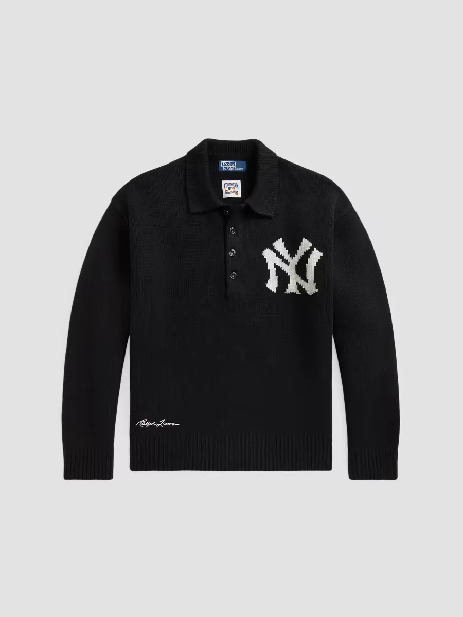 New York Yankees Wool-Cashmere Polo Sweater by Polo Ralph Lauren