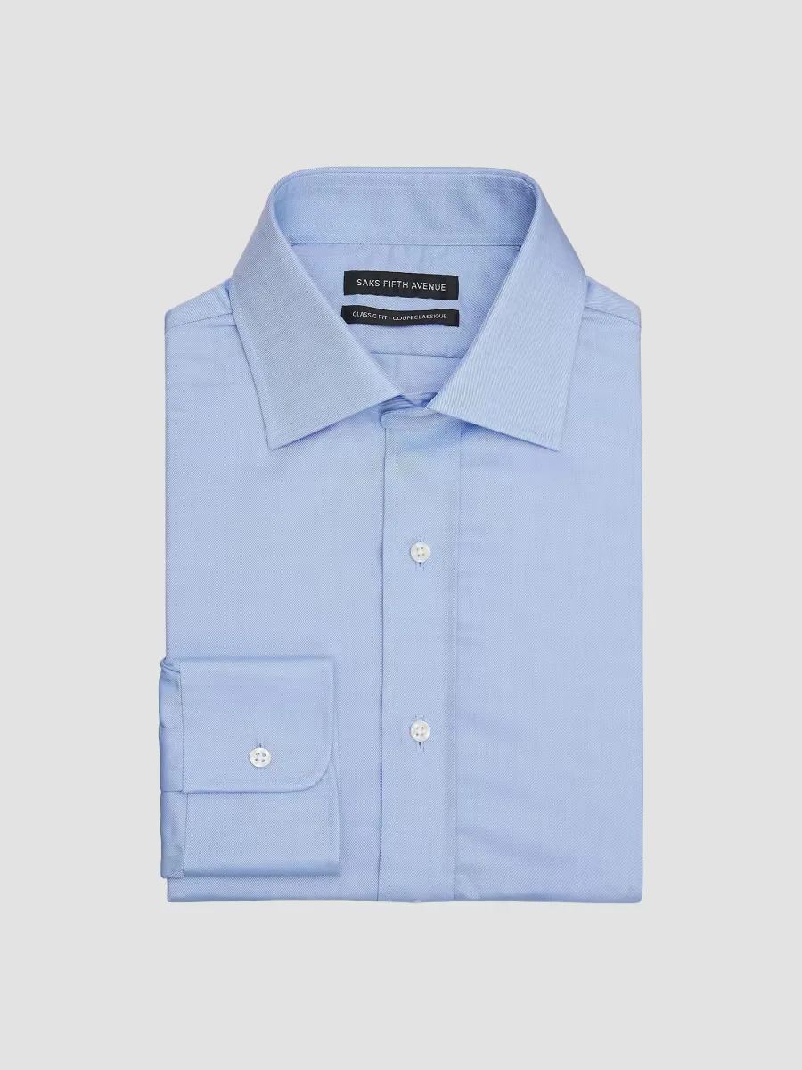 Collection Solid Twill Classic-Fit Shirt by Saks Fifth Avenue