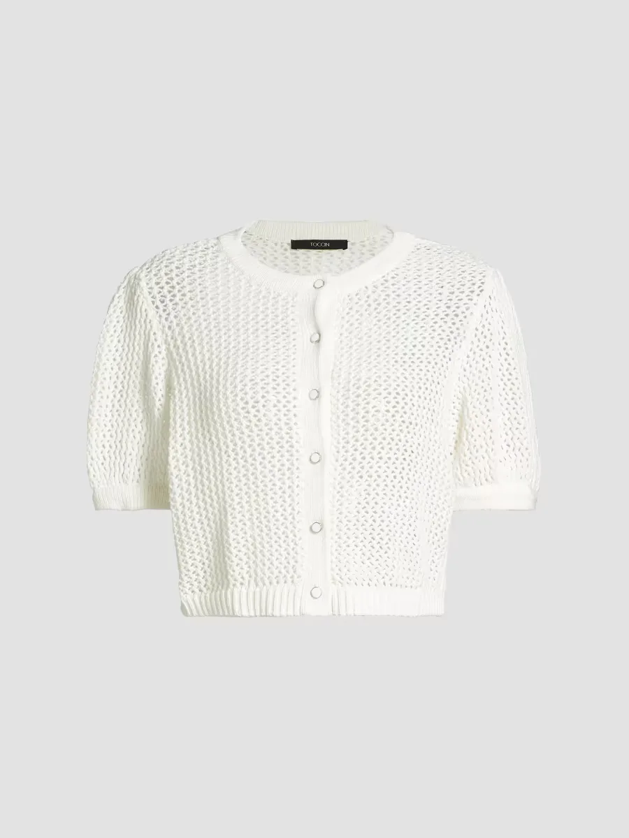 Samantha Crocheted Cotton Cardigan by Toccin