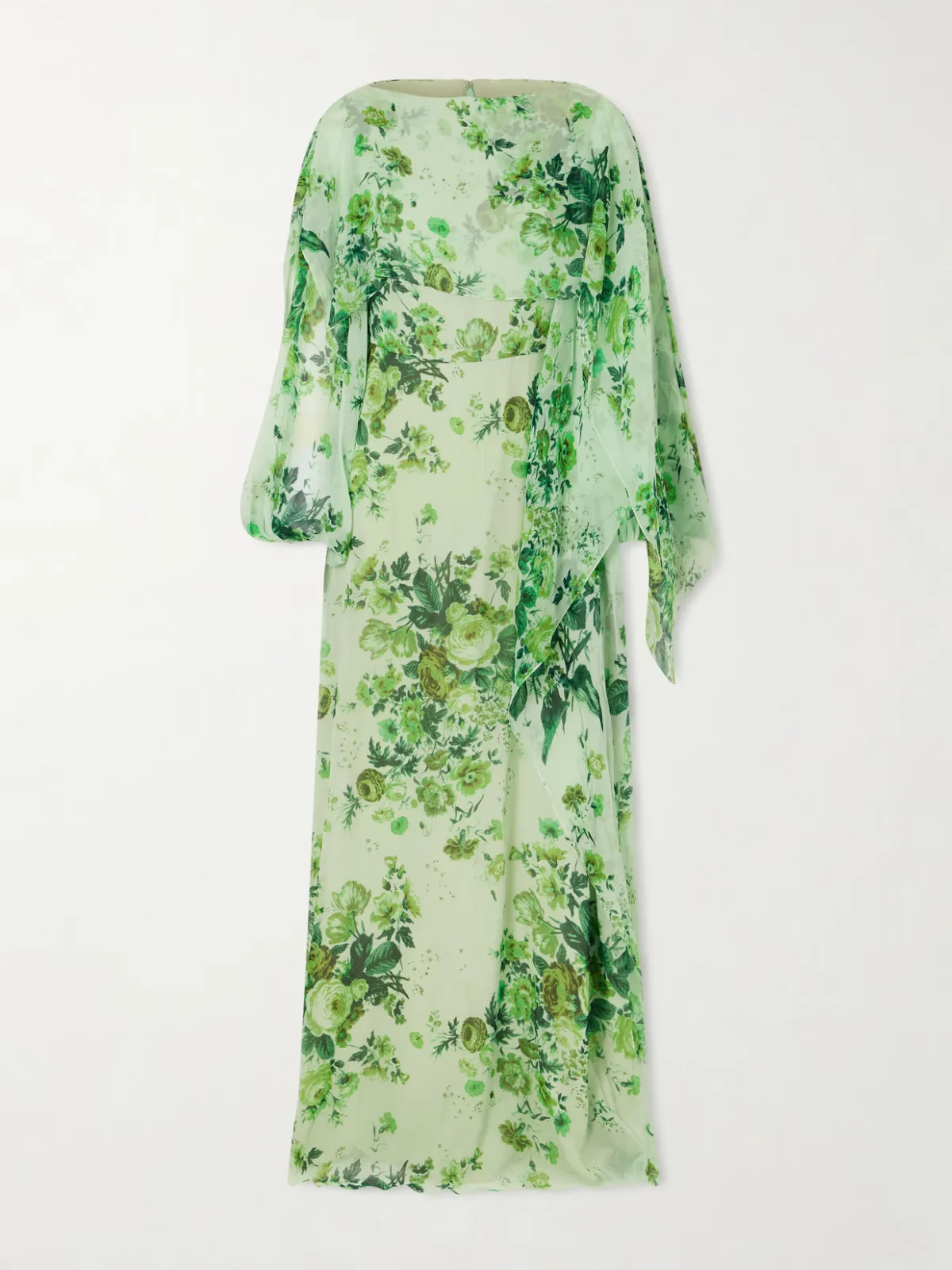 - Floral-print Crêpon Gown -